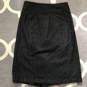 Black denim banana republic pencil skirt size 2